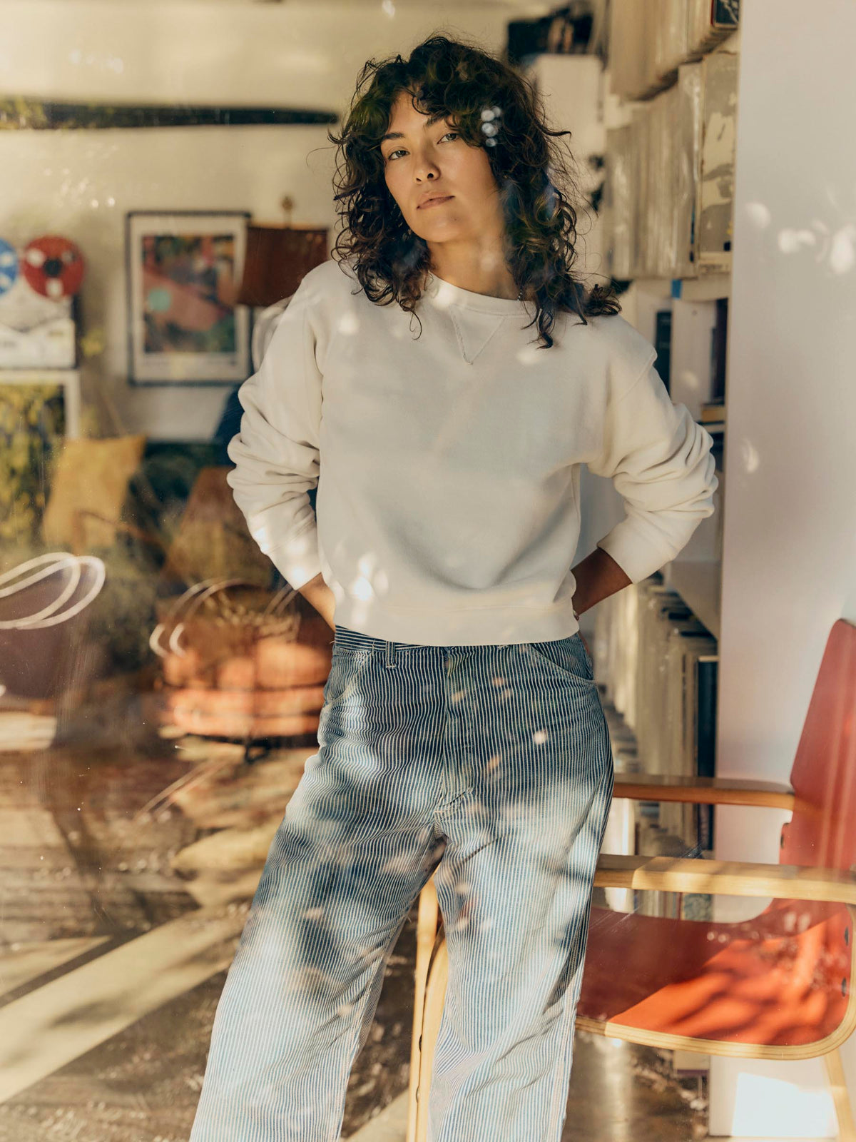 penny sweatshirt in vintage white