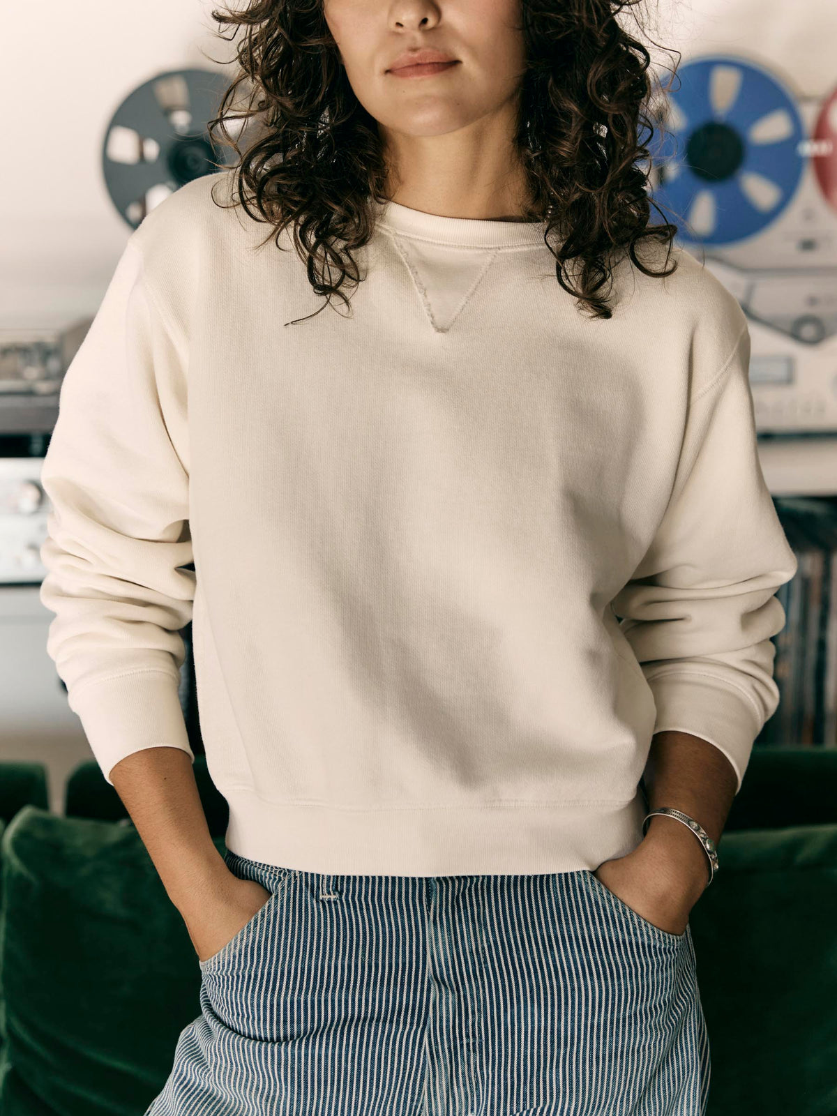 penny sweatshirt in vintage white