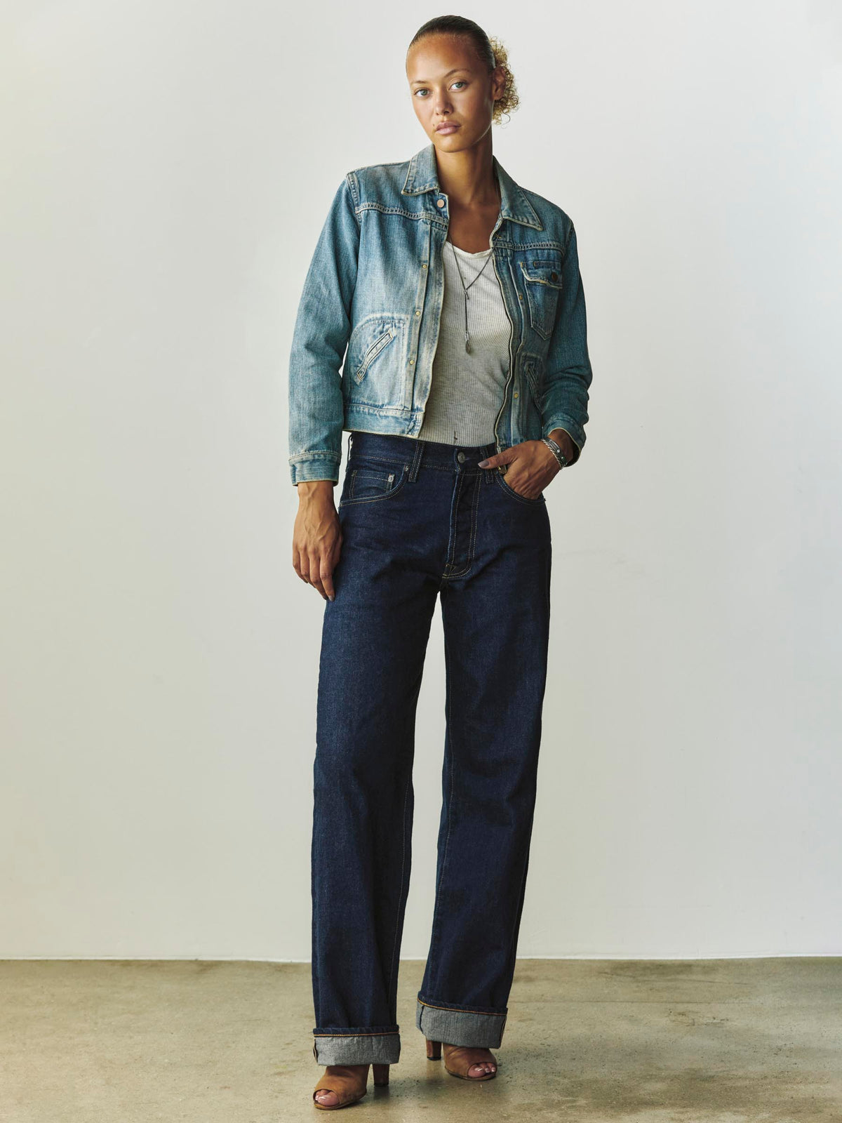 edie indigo selvage rinse