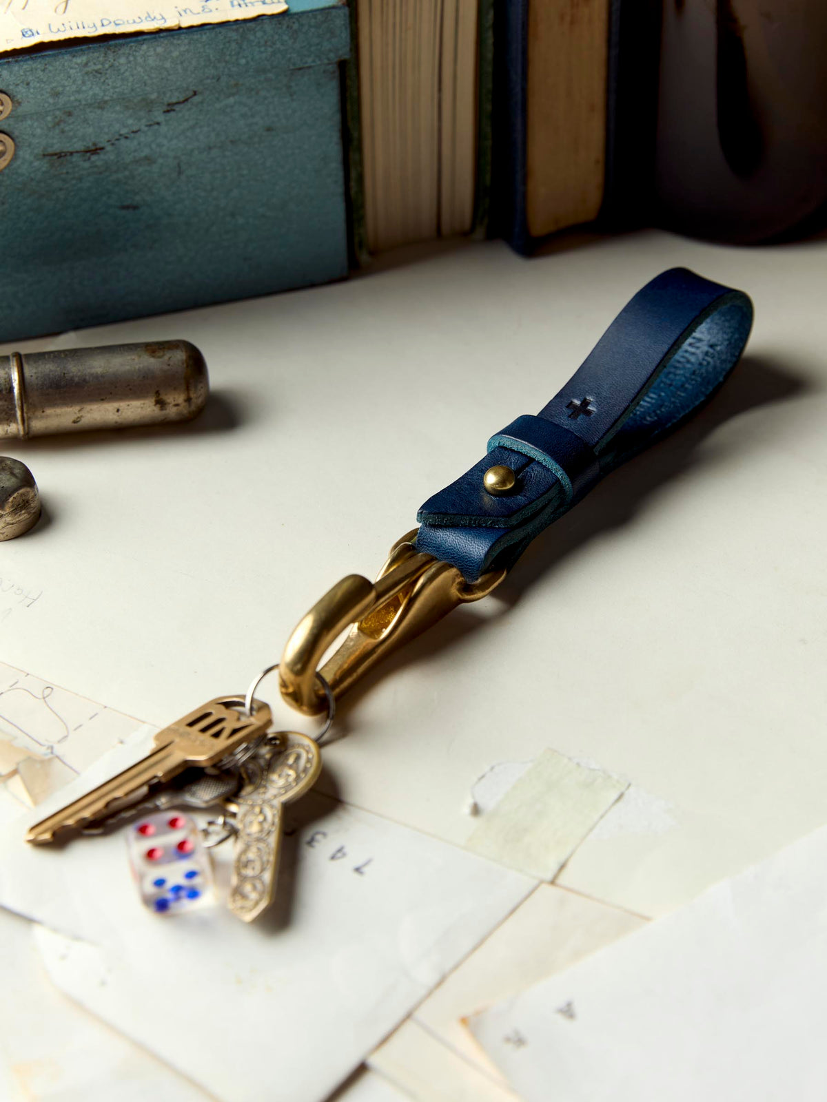 emil erwin x i+w keychain in blue
