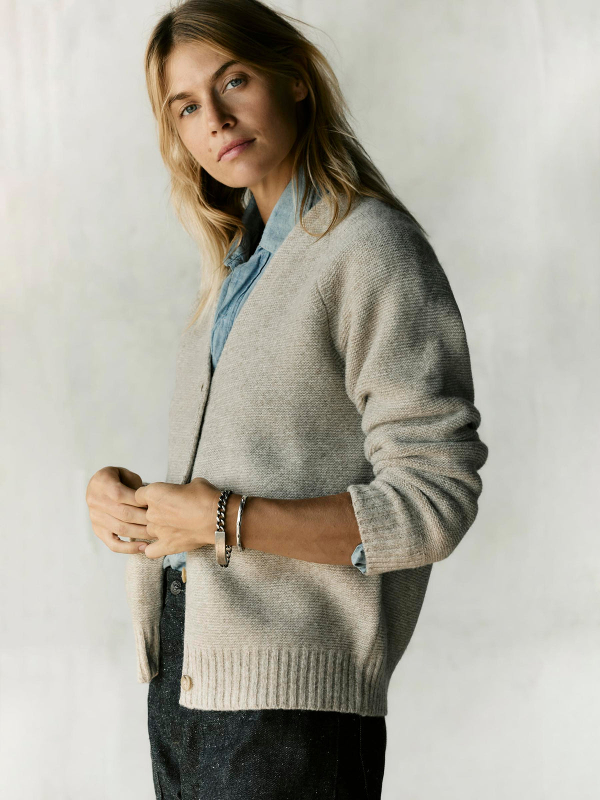 evie cardigan in natural