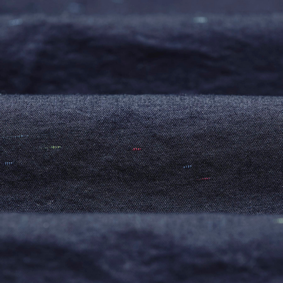 sawtooth pearl snap in reverse black indigo nep