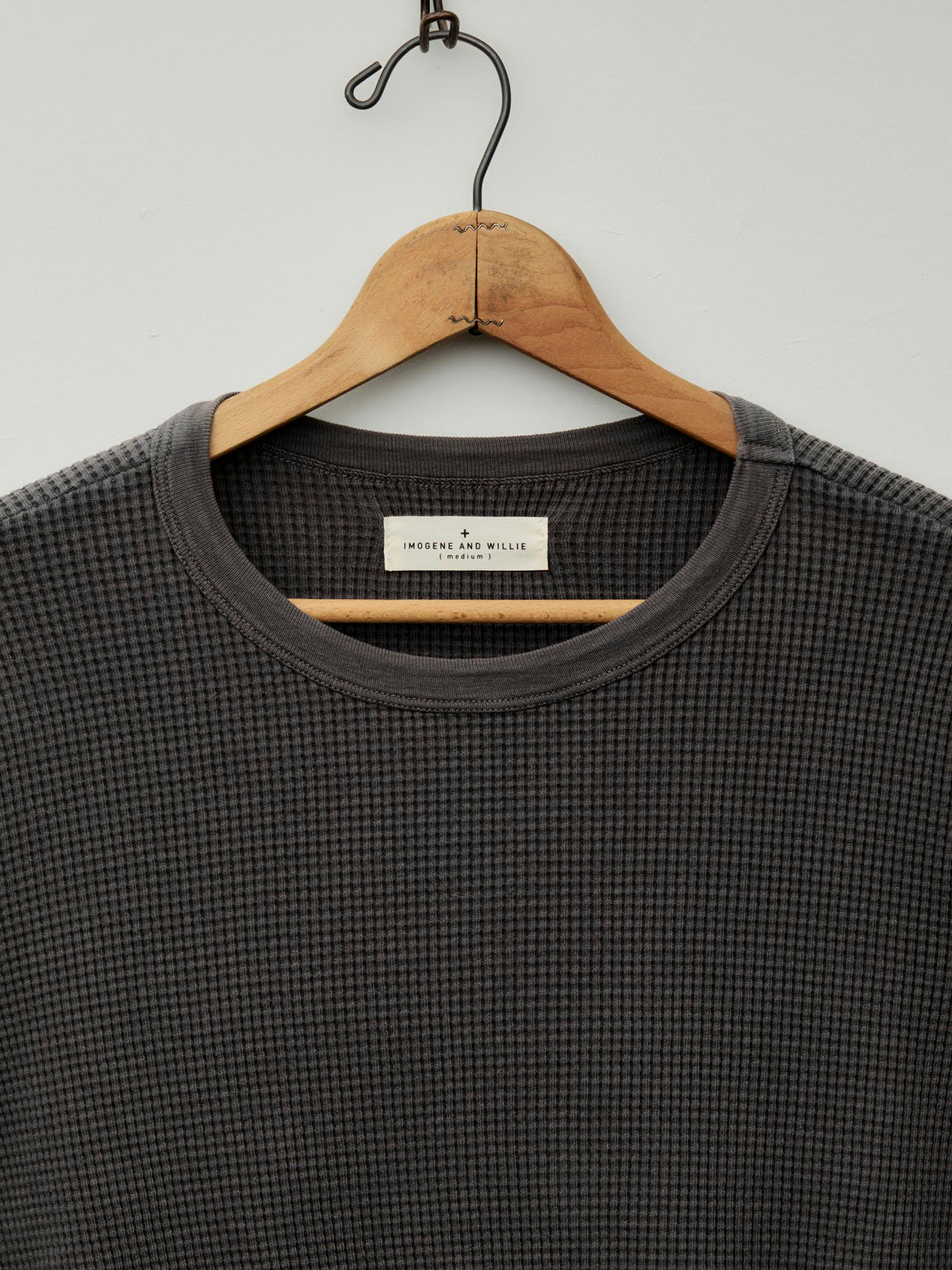 long sleeve thermal crew in sunfaded black