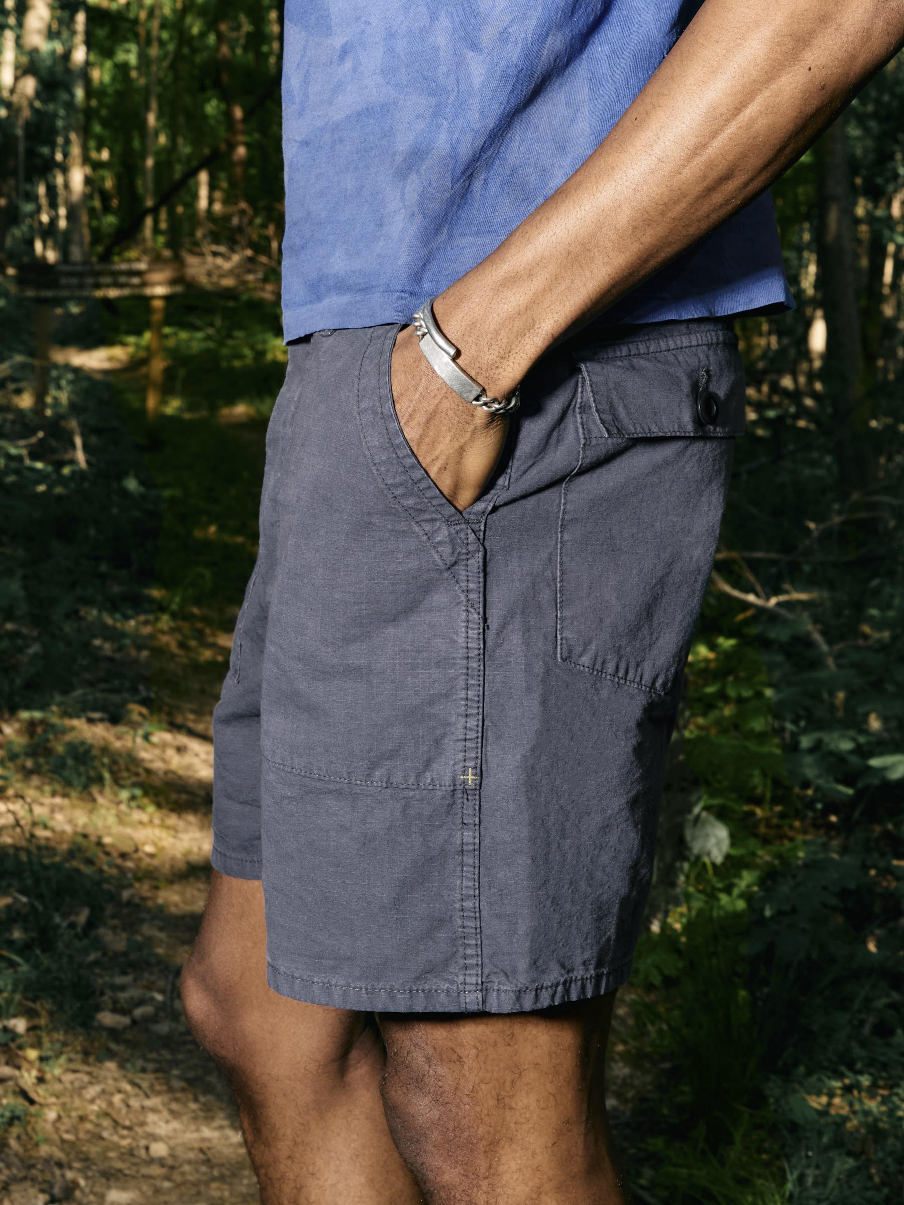 the ripstop fatigue short in sunfaded navy – imogene + willie