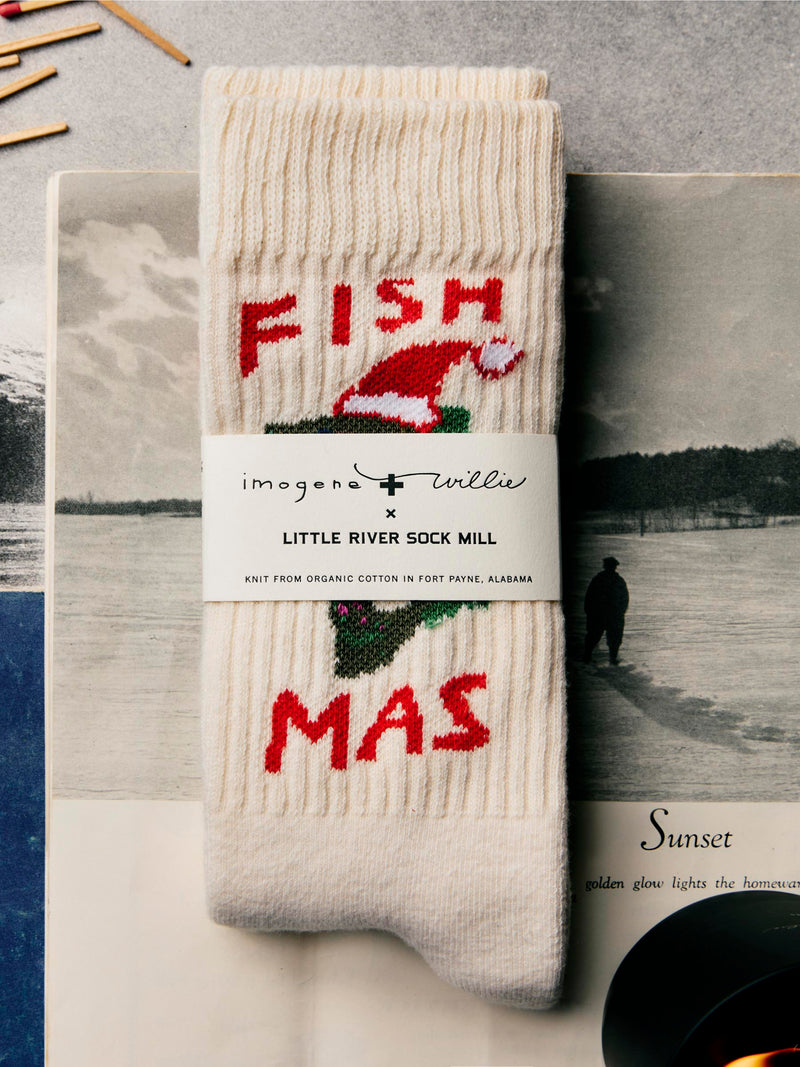 the "fishmas" sock - Model