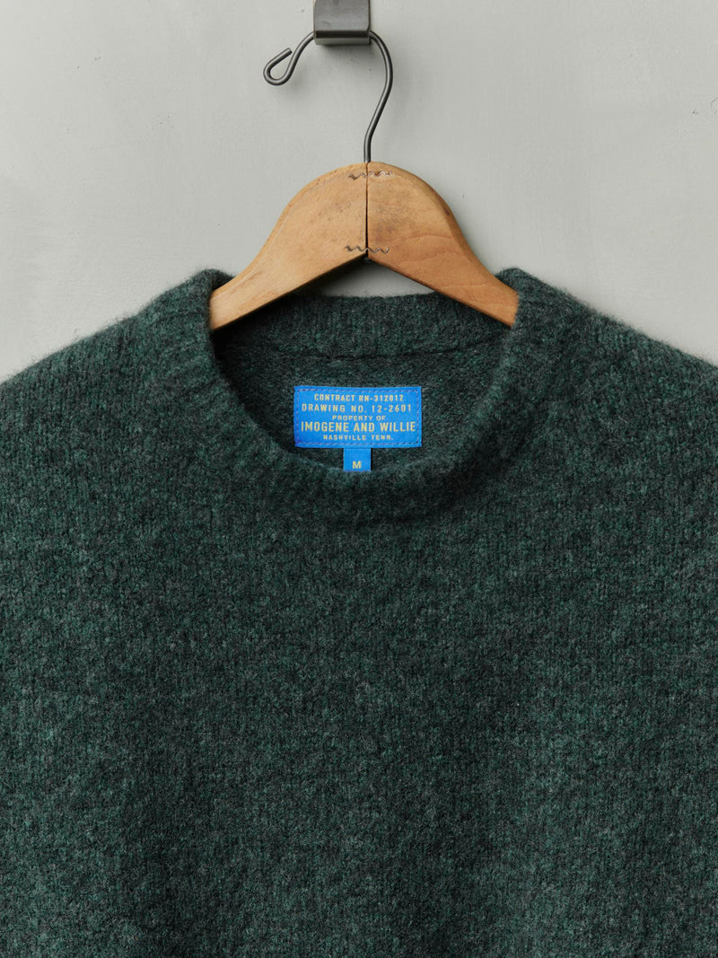 florence wool sweater in spruce melange - Model