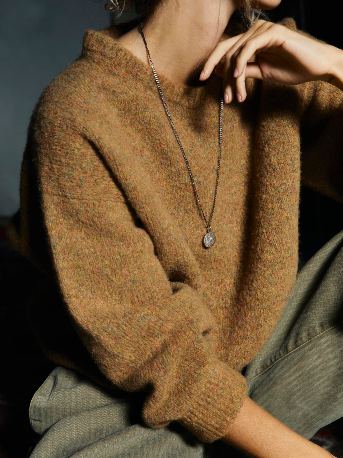 florence wool sweater in sunset melange