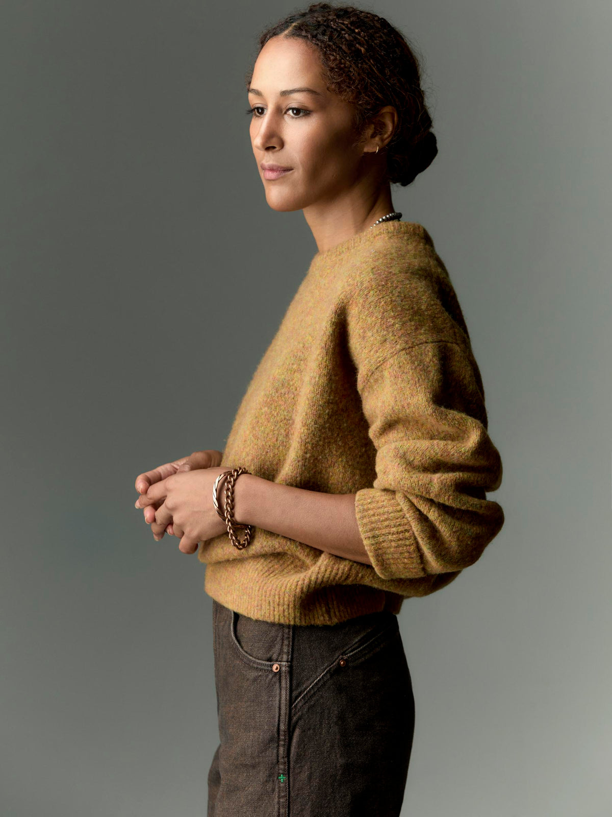 florence wool sweater in sunset melange