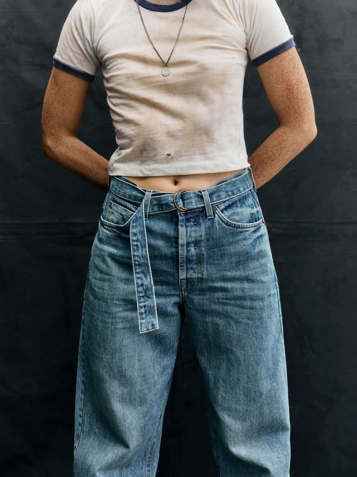 frankie belted jean