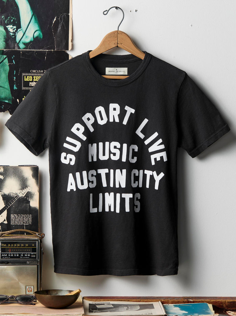 the "support live music" acl tee