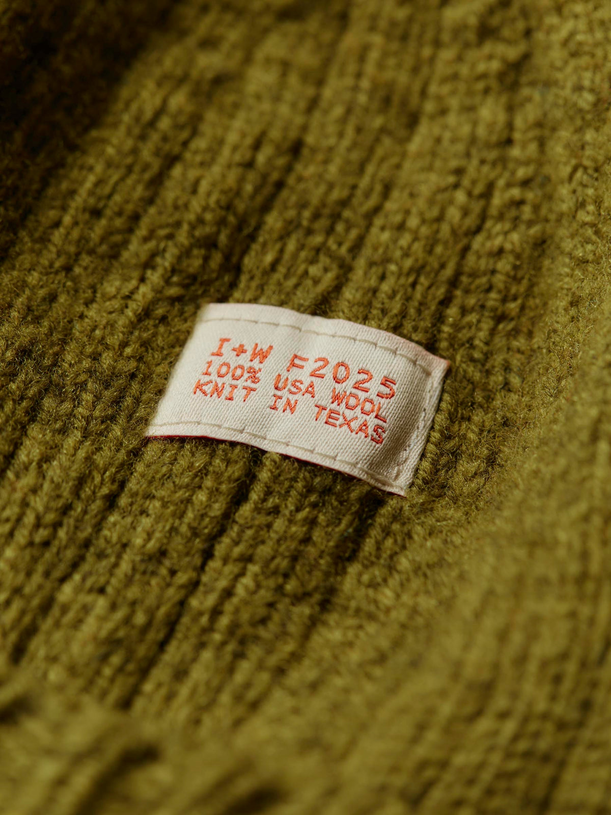 knit wool watch cap in peridot