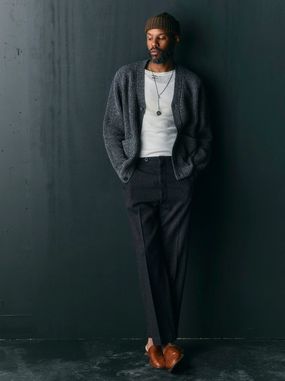 berkley cardigan marled grey