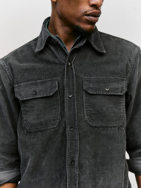 griffin workshirt in faded black cord