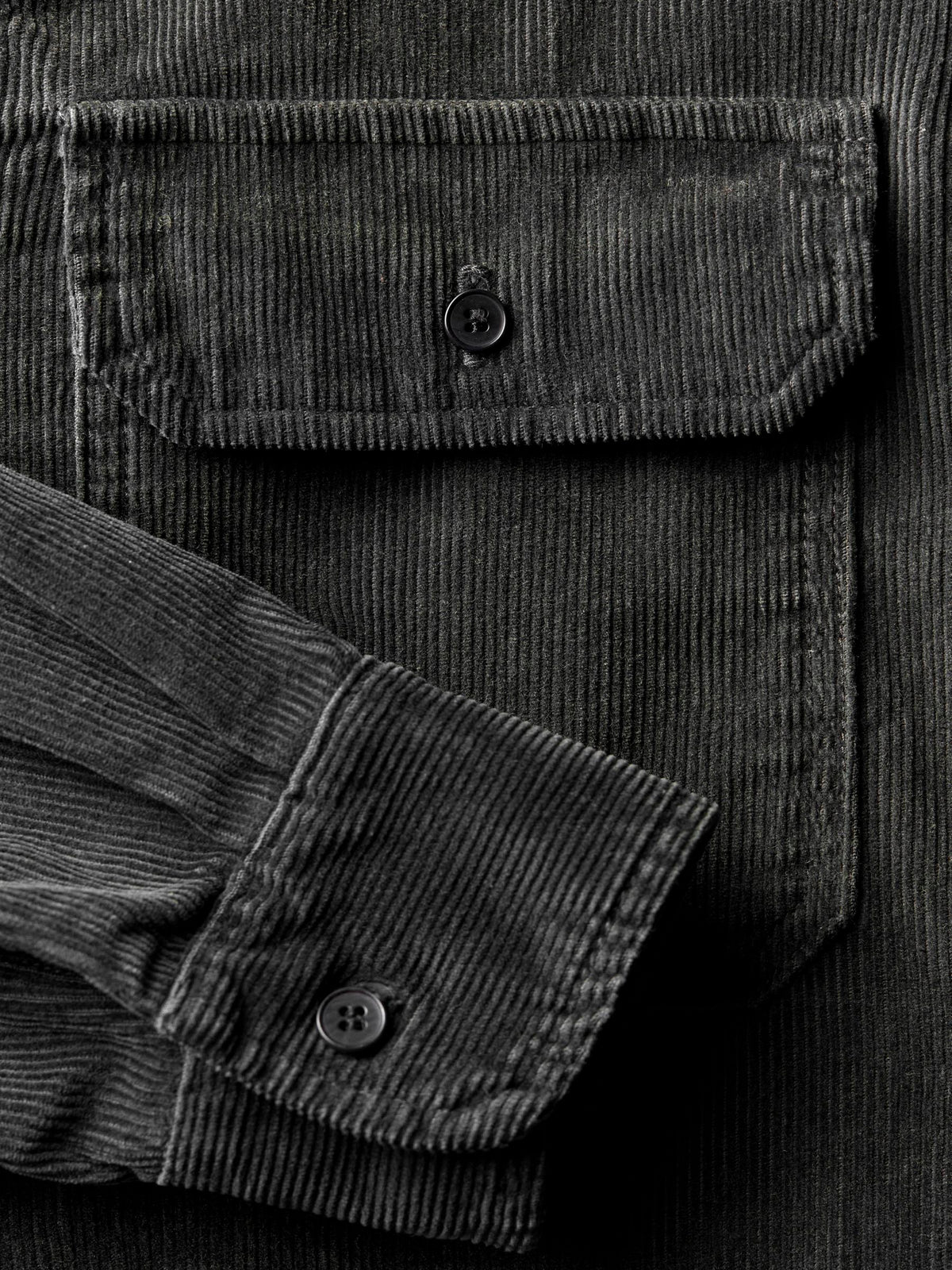 griffin workshirt in faded black cord