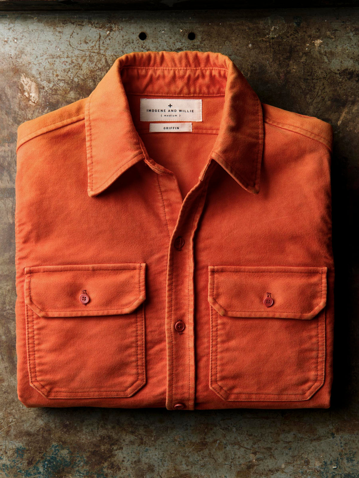 the griffin workshirt in orange