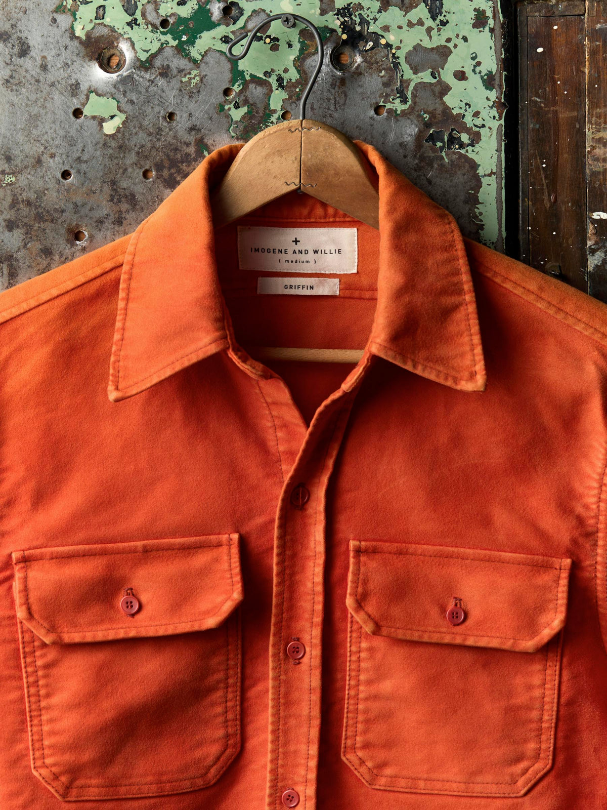 the griffin workshirt in orange