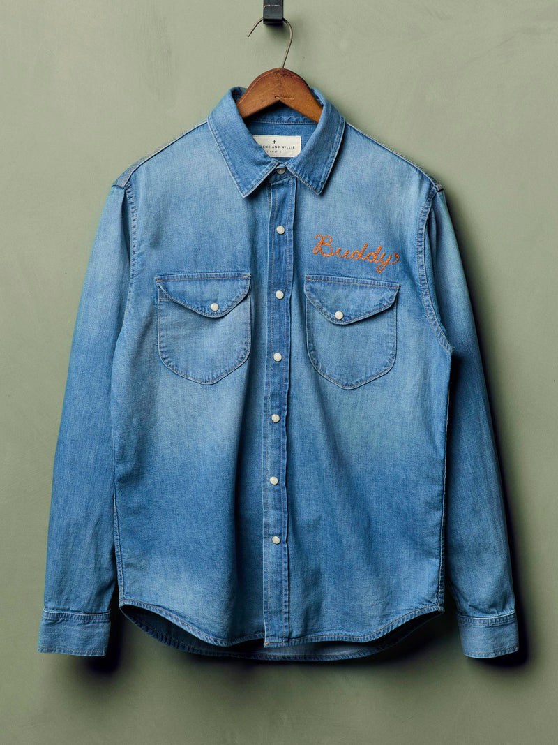hayes washed pearl snap