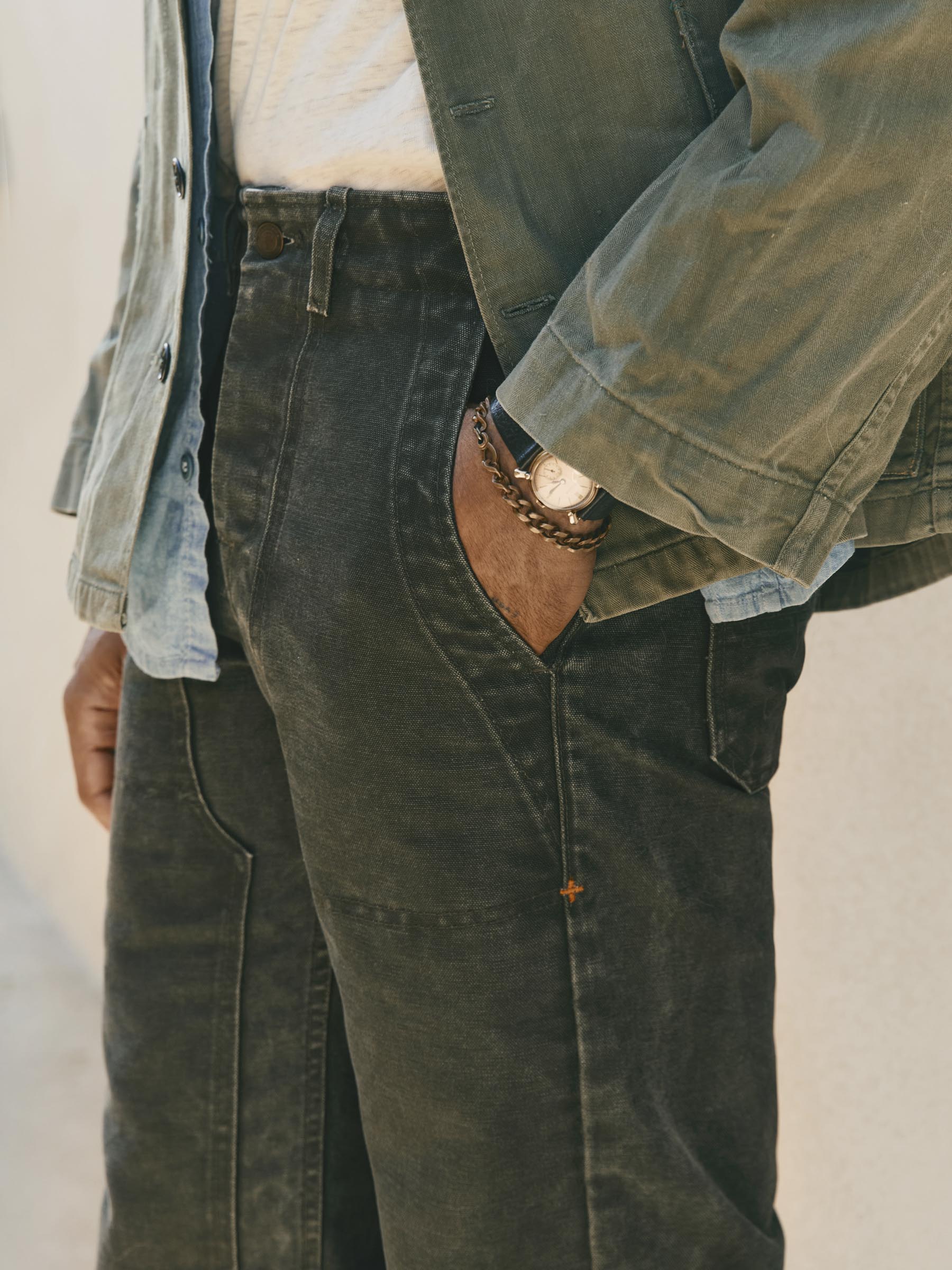 hencye canvas workpant in washed slate – imogene + willie