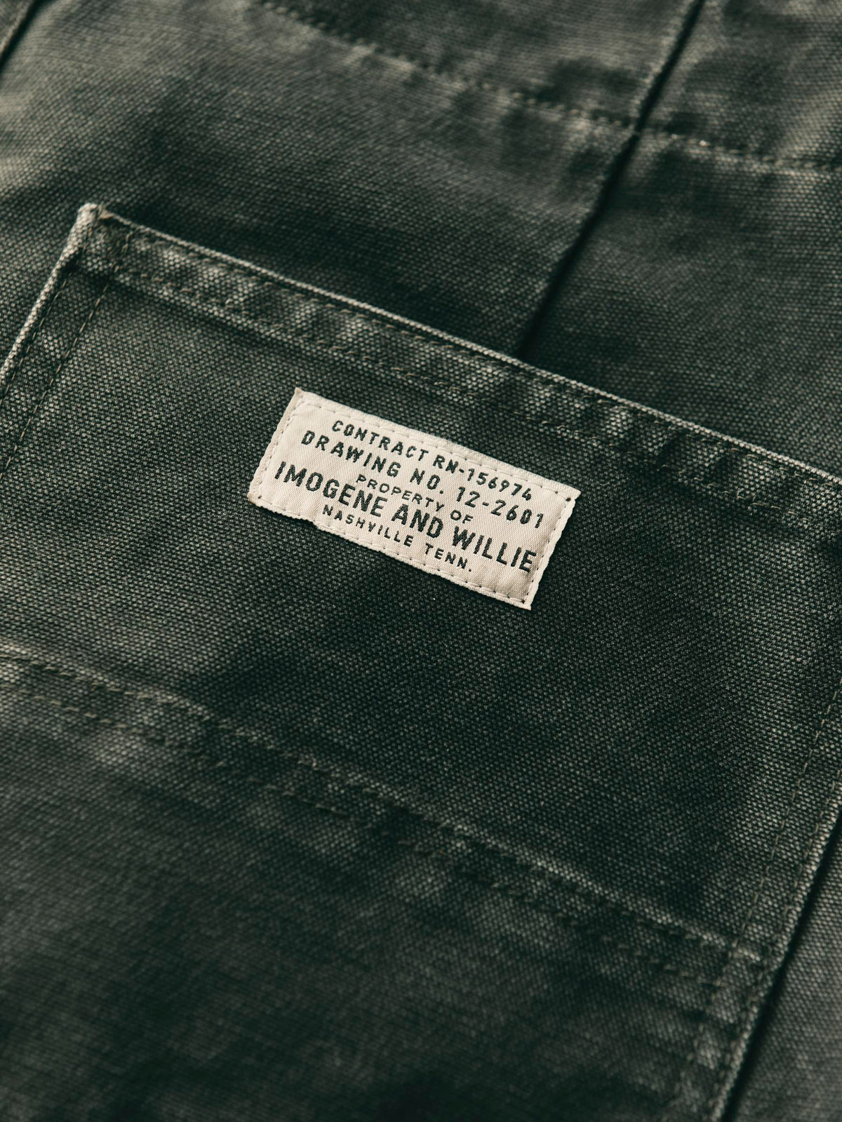 hencye canvas workpant in washed slate