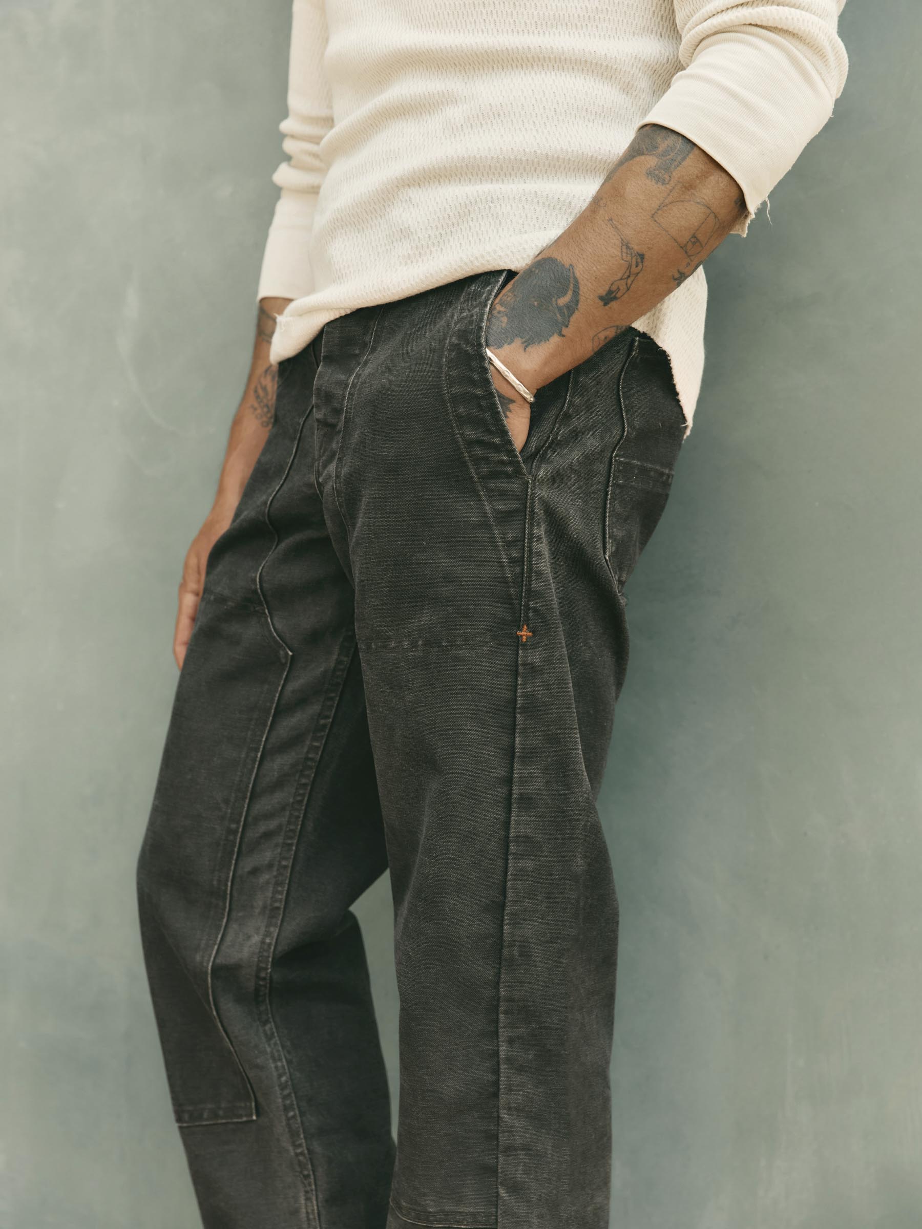 パンツ WORKWARE HC/FISHERMAN JEANS size:M hencye canvas workpant in washed slate – imogene + willie