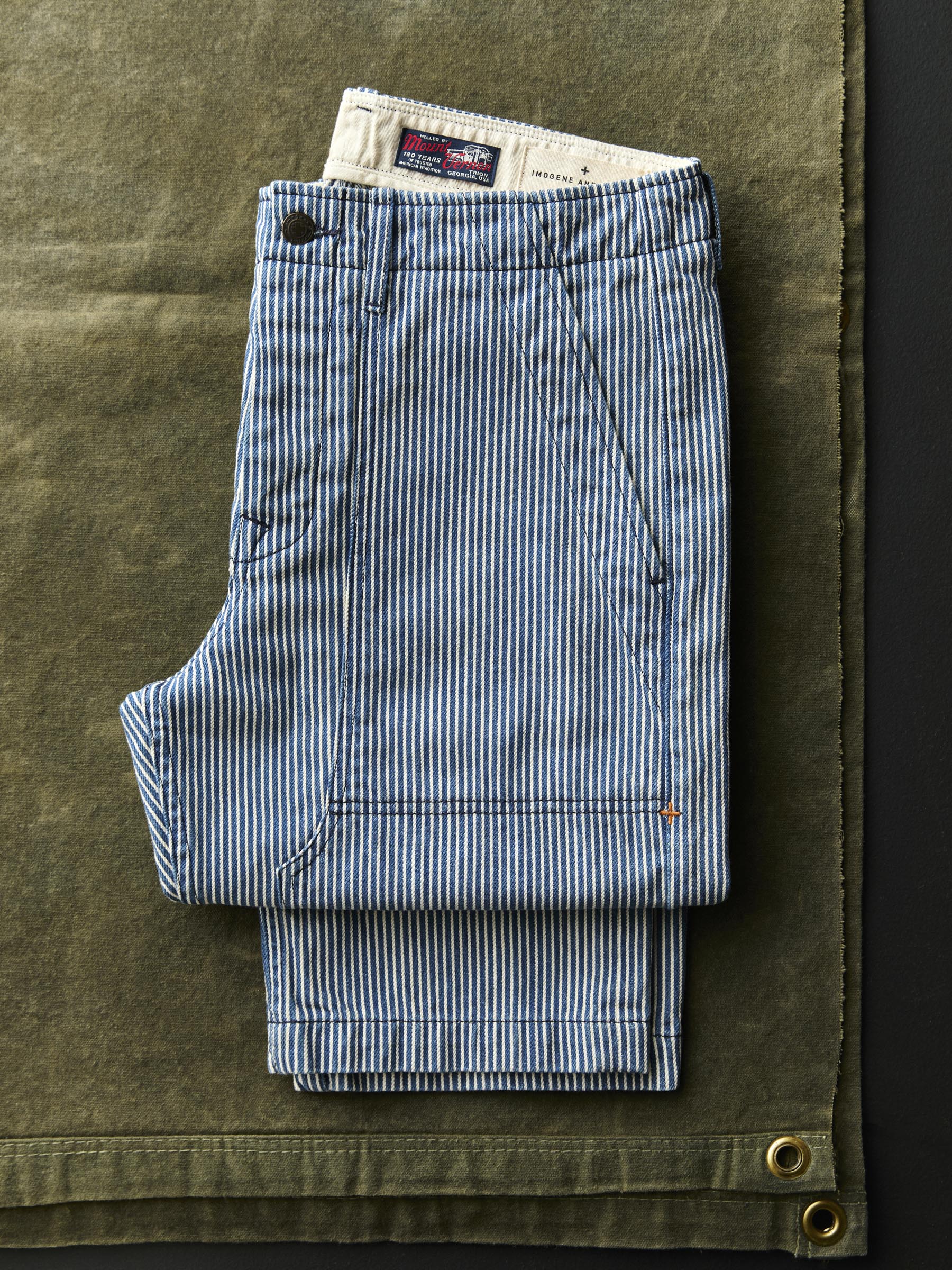 hencye workpant in hickory stripe – imogene + willie
