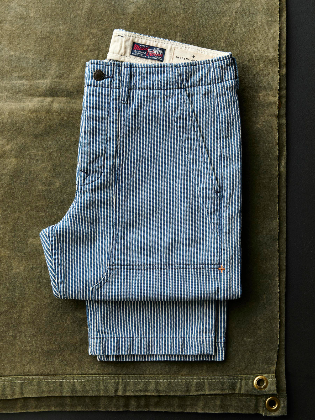 hencye workpant in hickory stripe