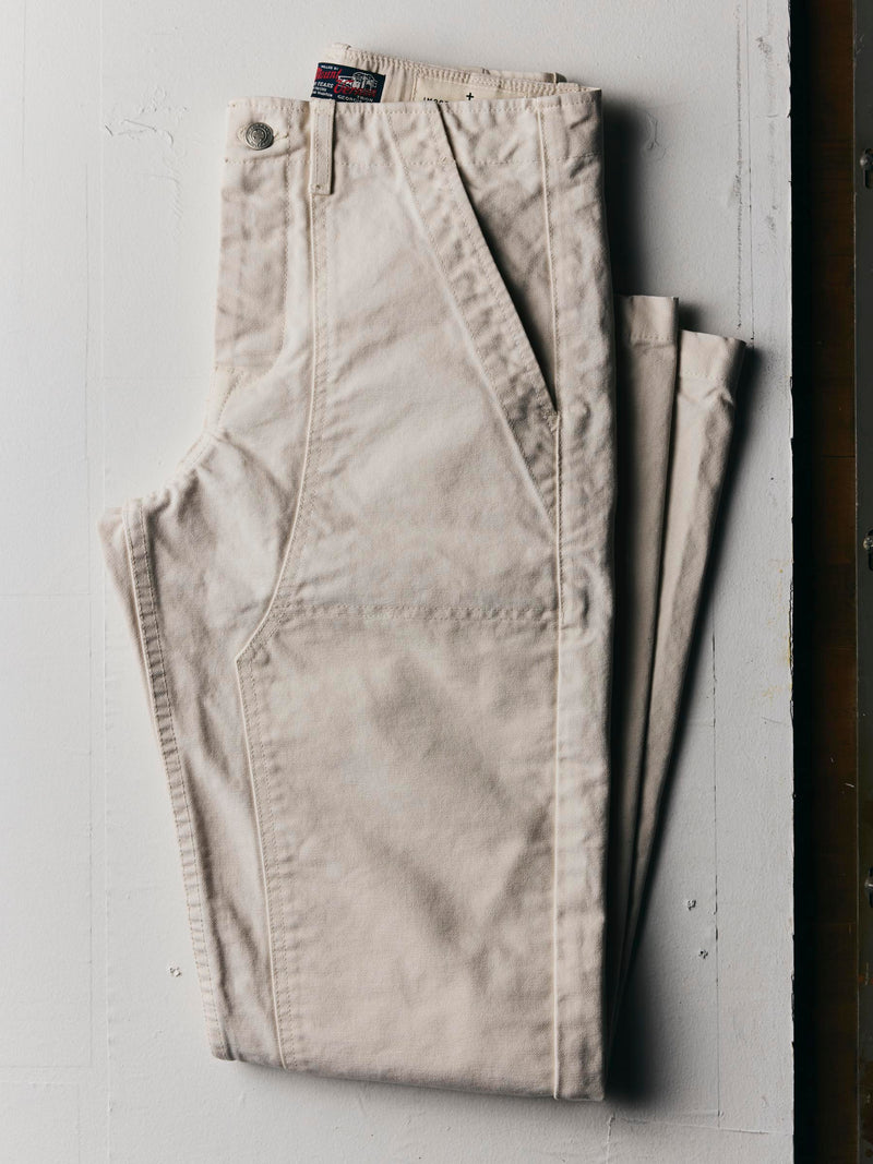 hencye canvas workpant in natural