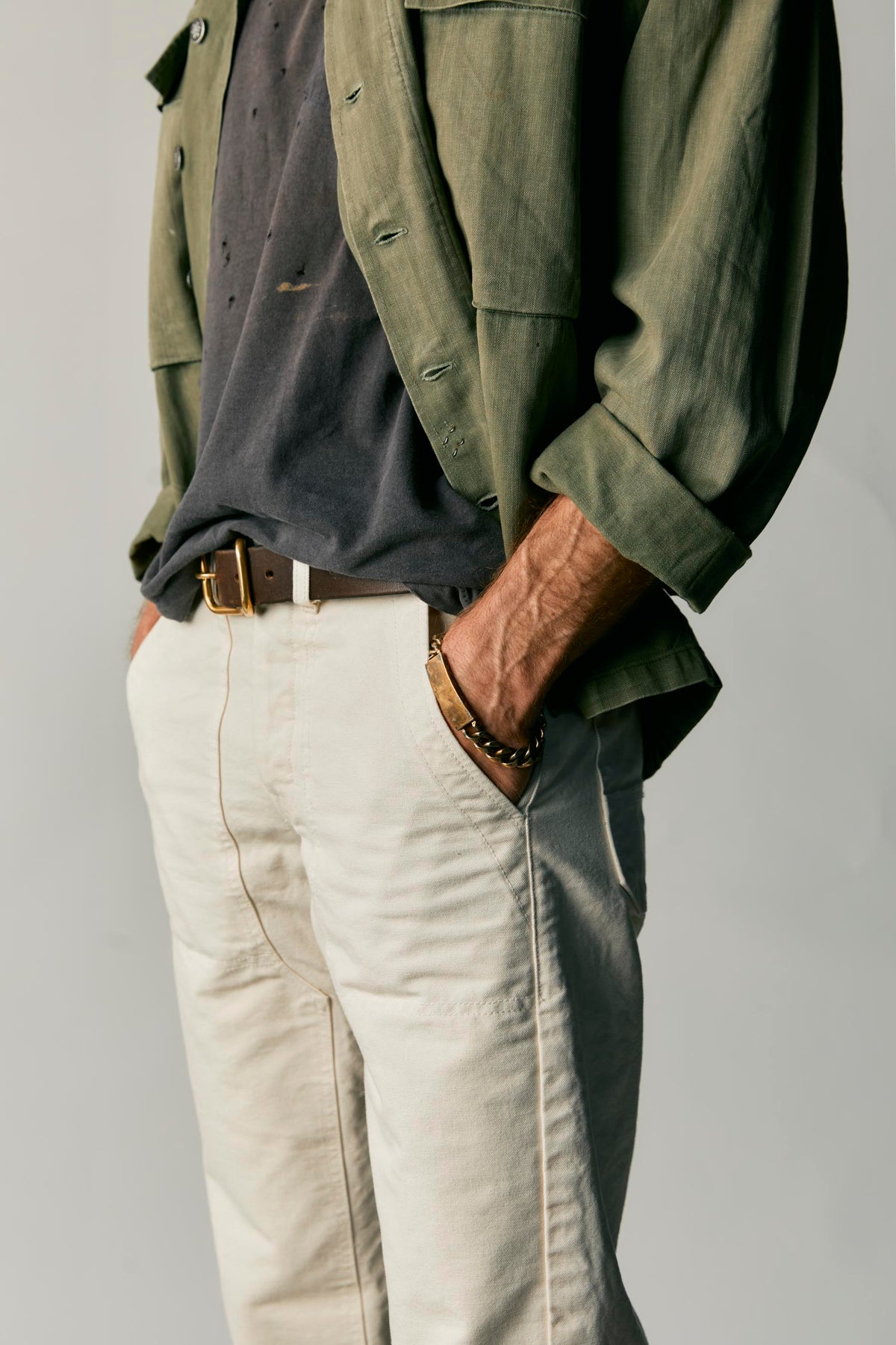 hencye canvas workpant in natural