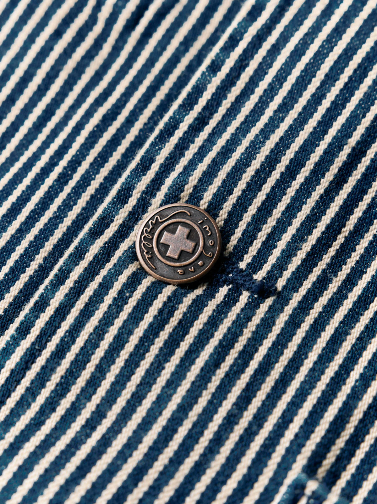 the utility coat in hickory stripe