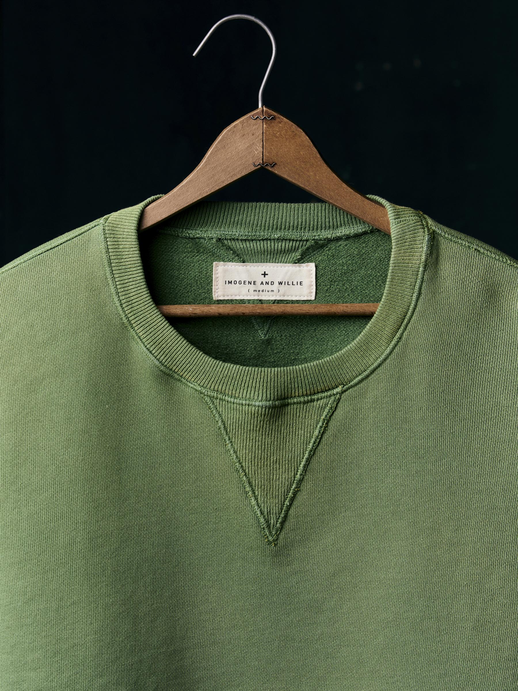 hilts sweatshirt sunfaded green – imogene + willie