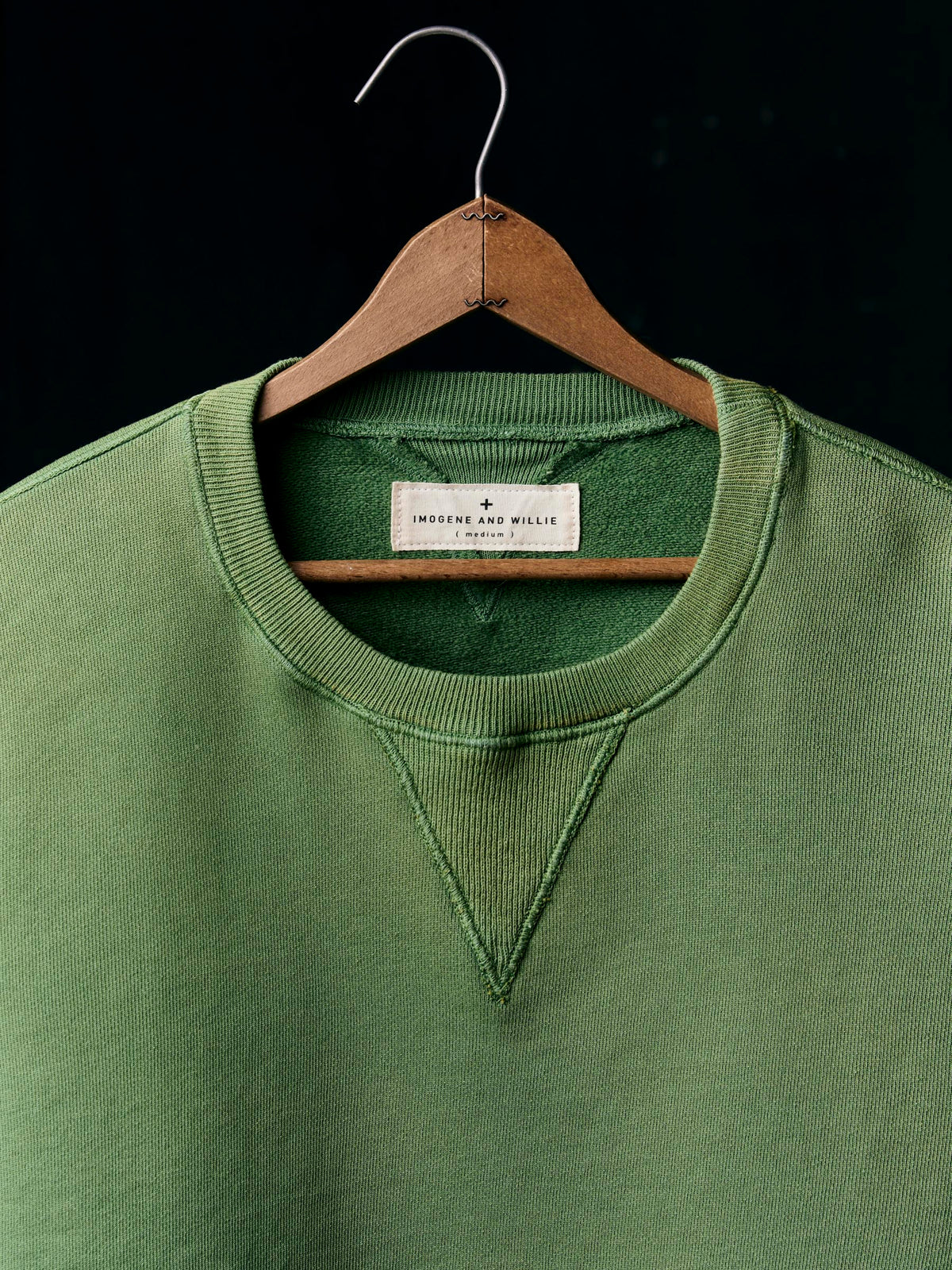hilts sweatshirt sunfaded green
