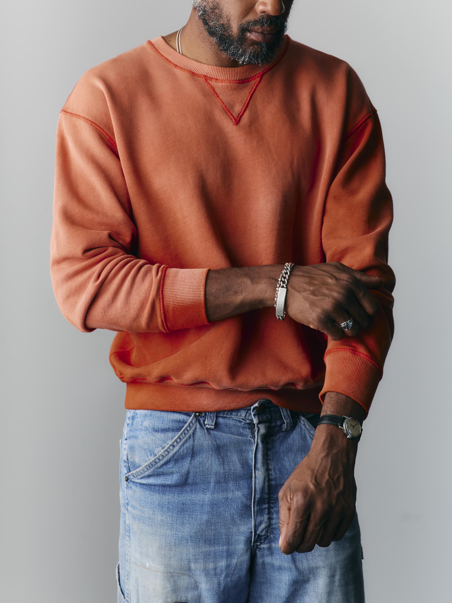 hilts sweatshirt sunfaded red – imogene + willie