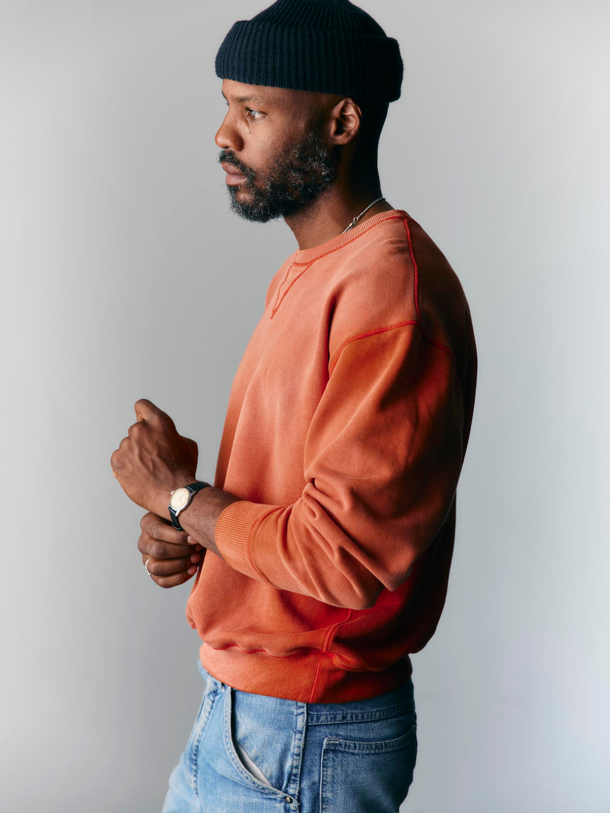 hilts sweatshirt sunfaded red