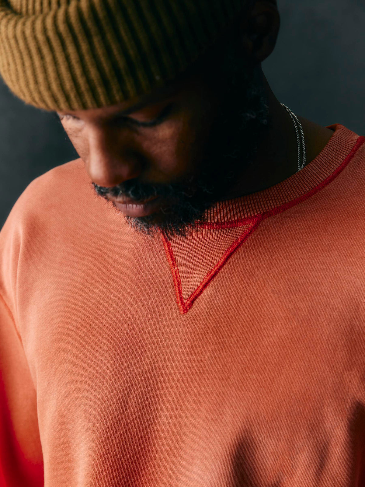 hilts sweatshirt sunfaded red