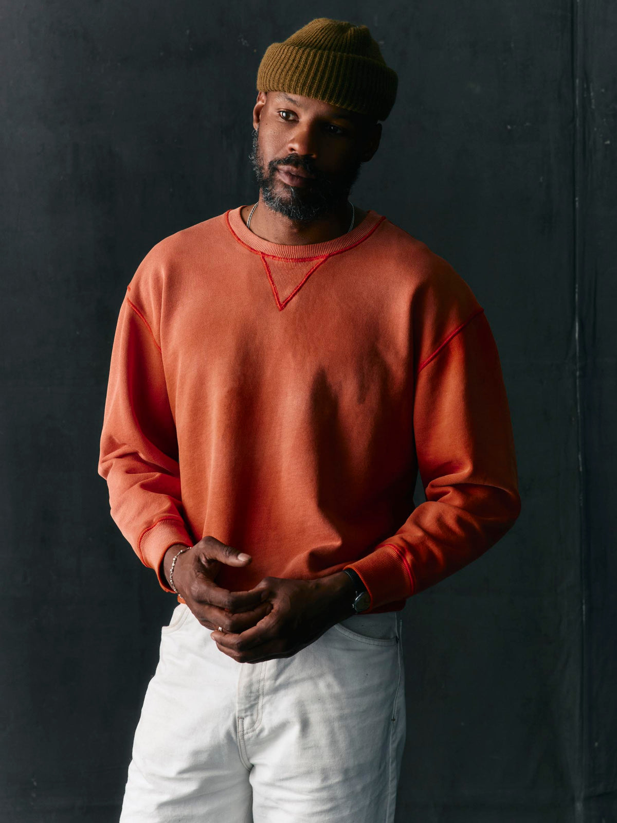 hilts sweatshirt sunfaded red