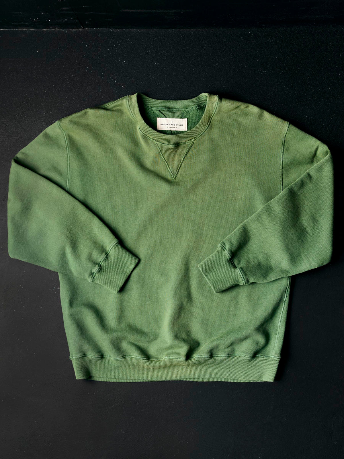 hilts sweatshirt sunfaded  green