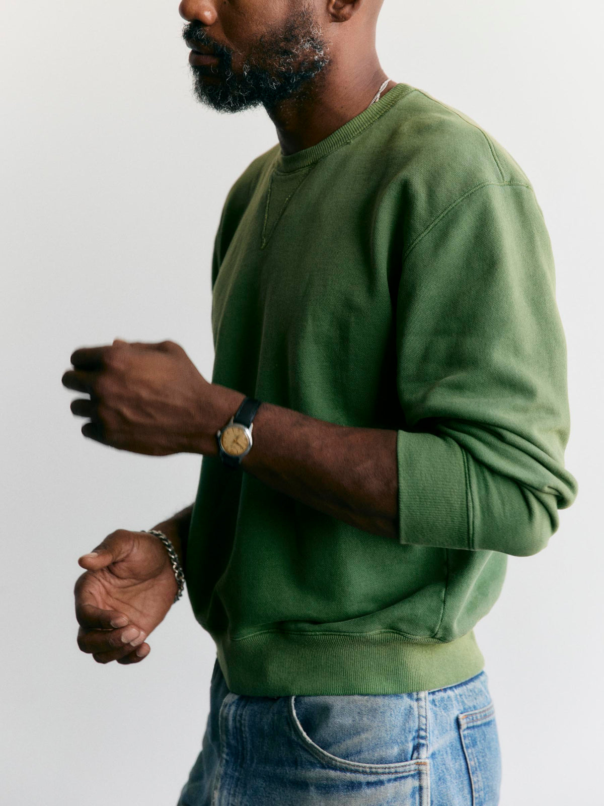 hilts sweatshirt sunfaded  green