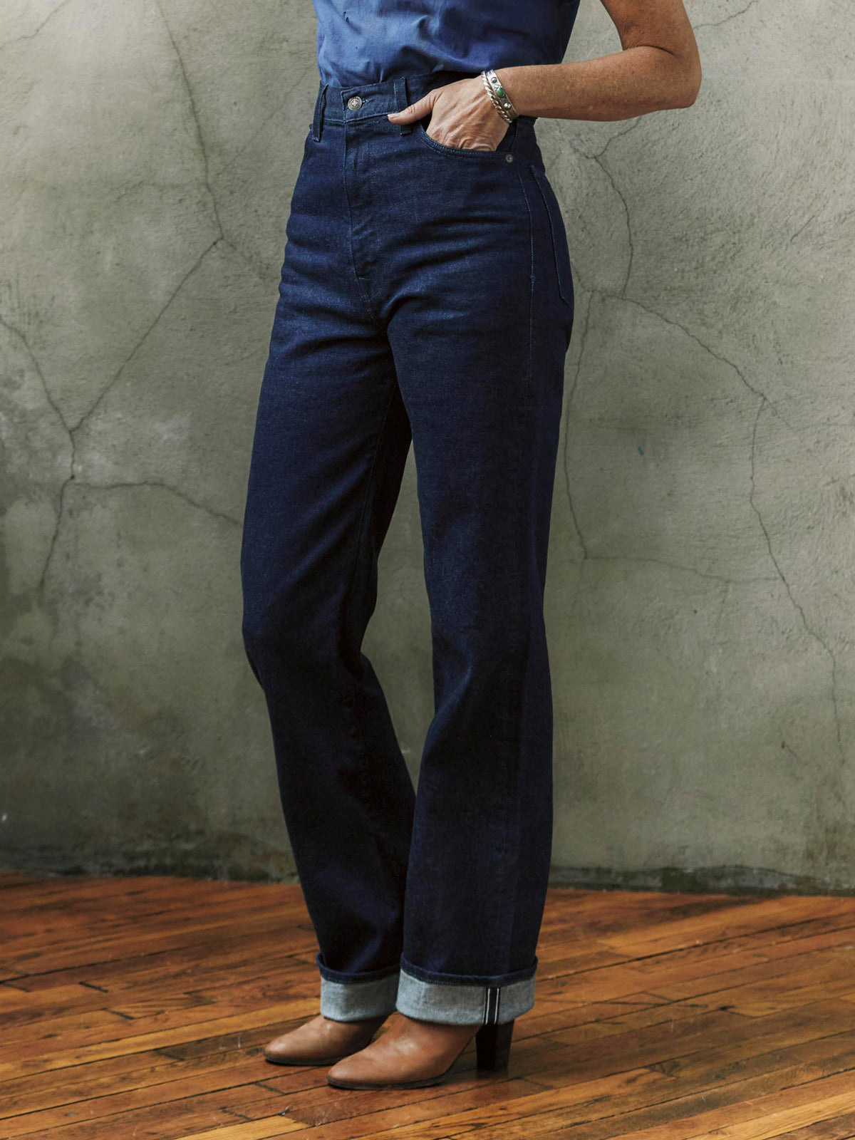 catherine slim indigo selvage rinse