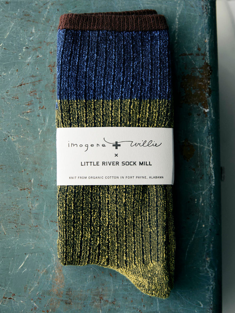 ribbed boot sock in alpine - Model