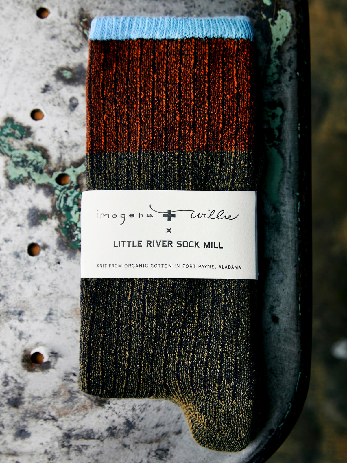 ribbed boot sock in umber