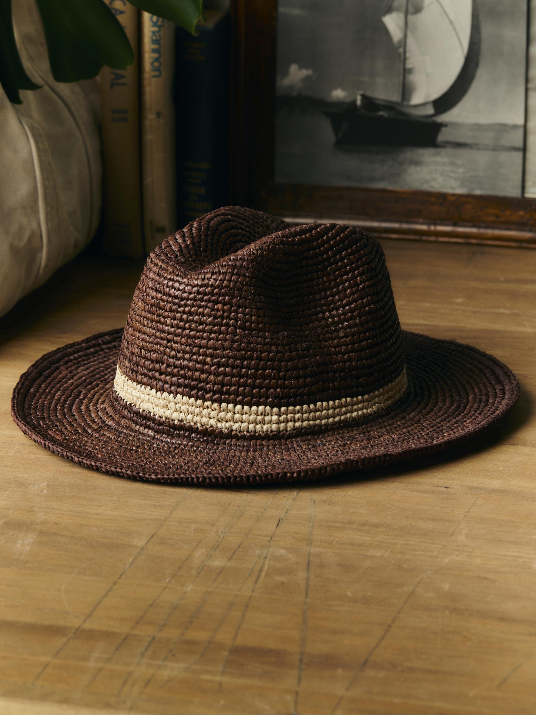 handwoven brown raffia palm hat – imogene + willie