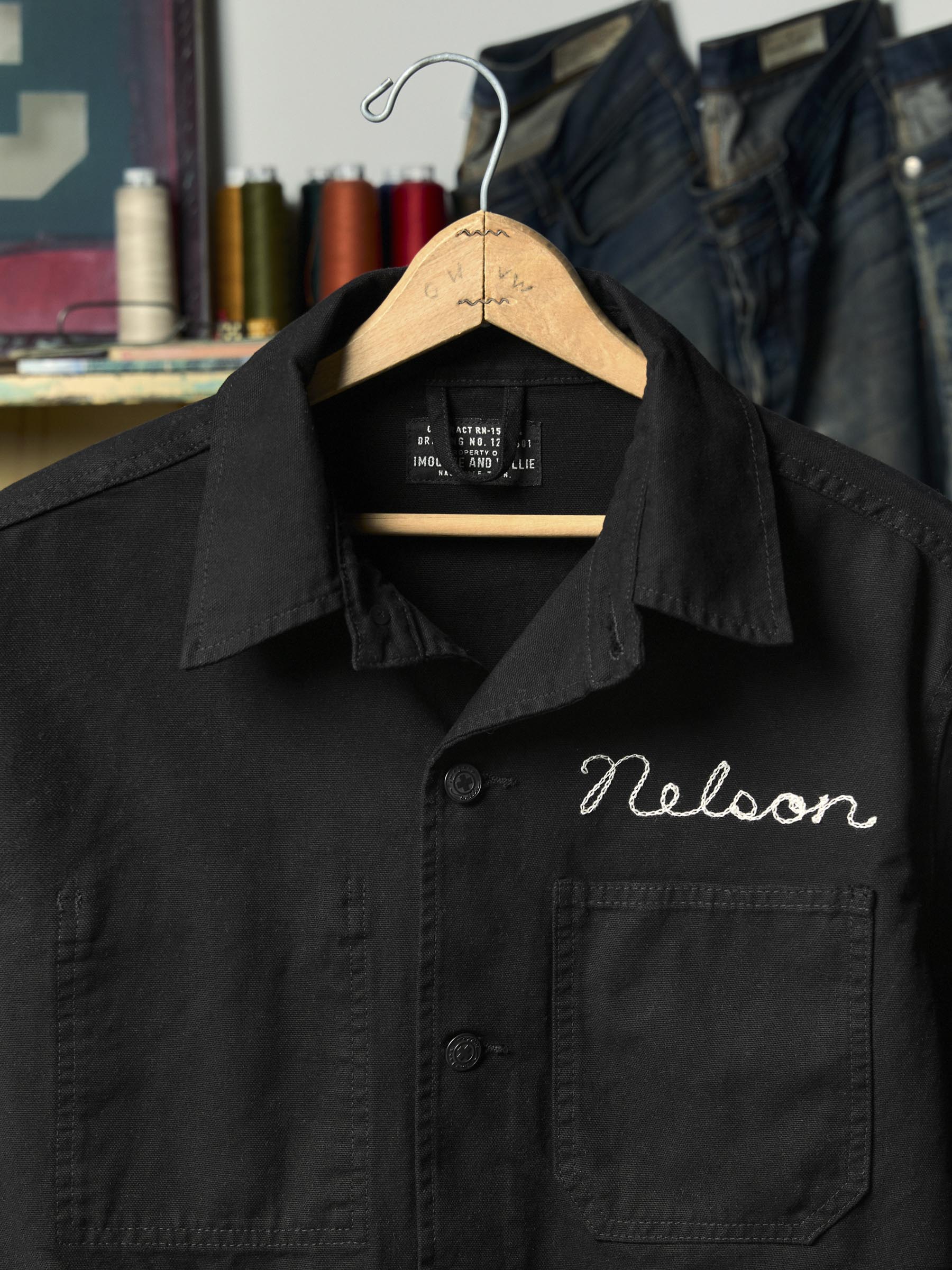 jack jacket in overdyed slate – imogene + willie