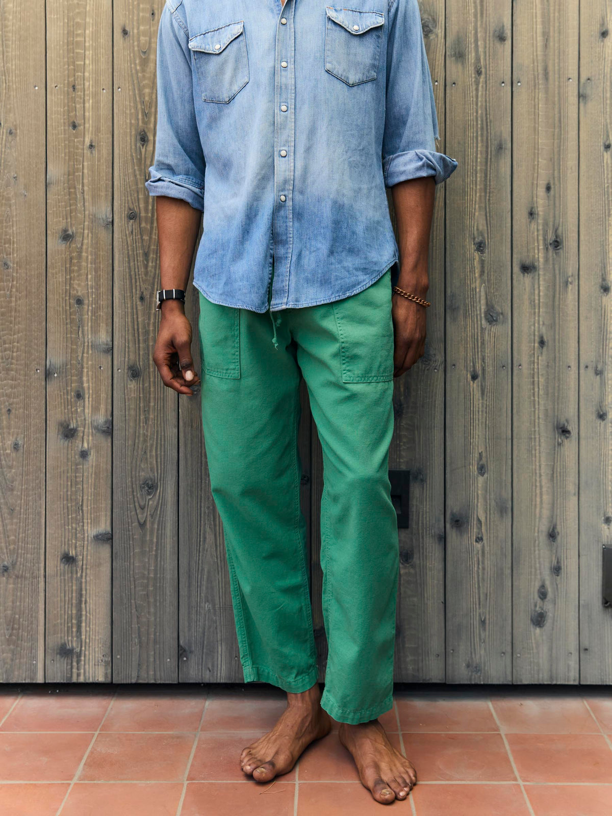ventura chore pant in jade