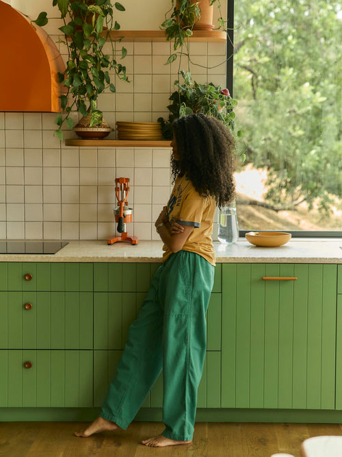 Olive Drab ventura chore pant in jade