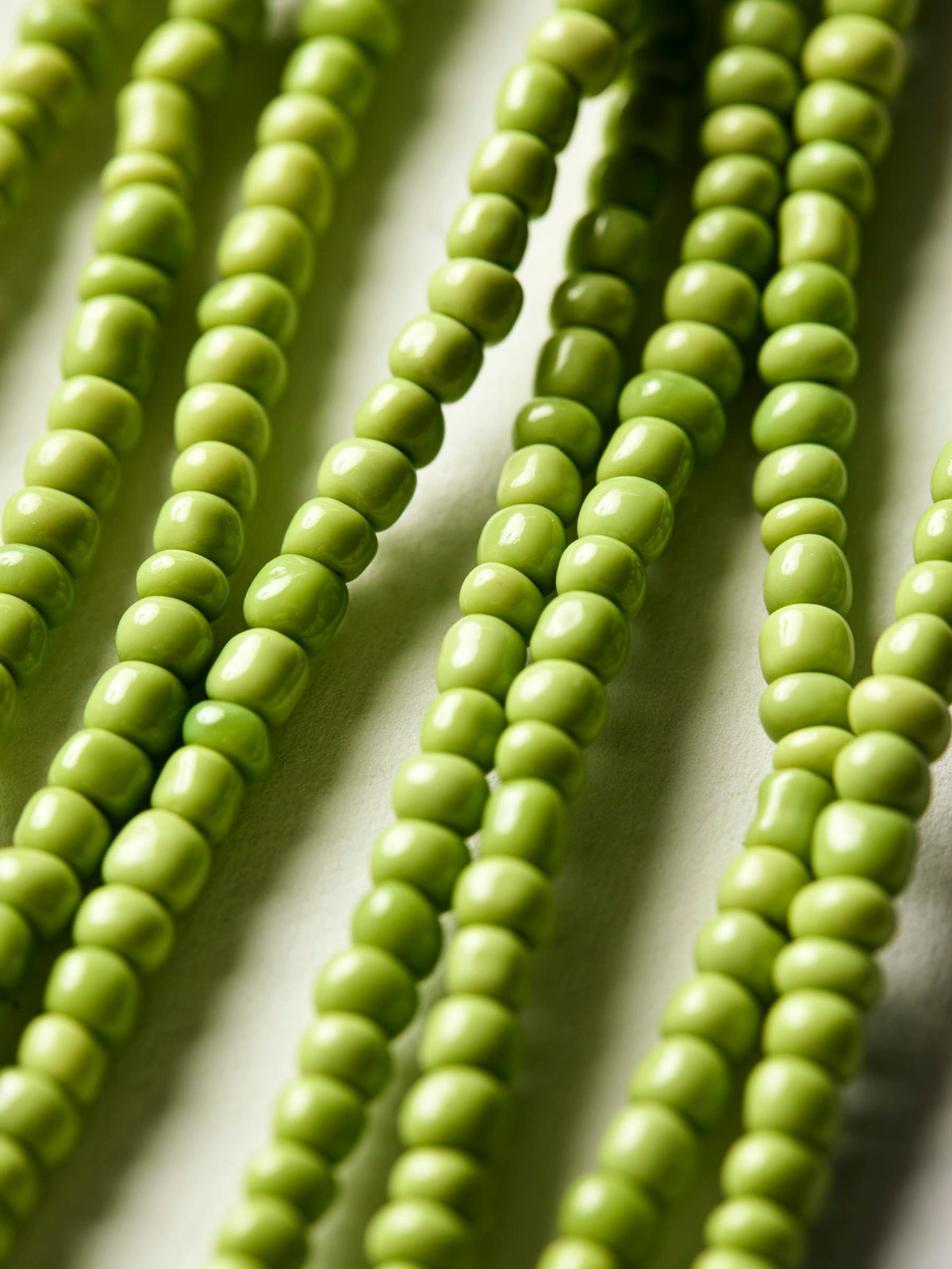vintage green trade bead necklace