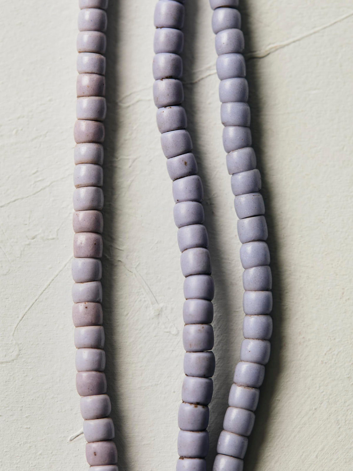 vintage lavender trade bead necklace
