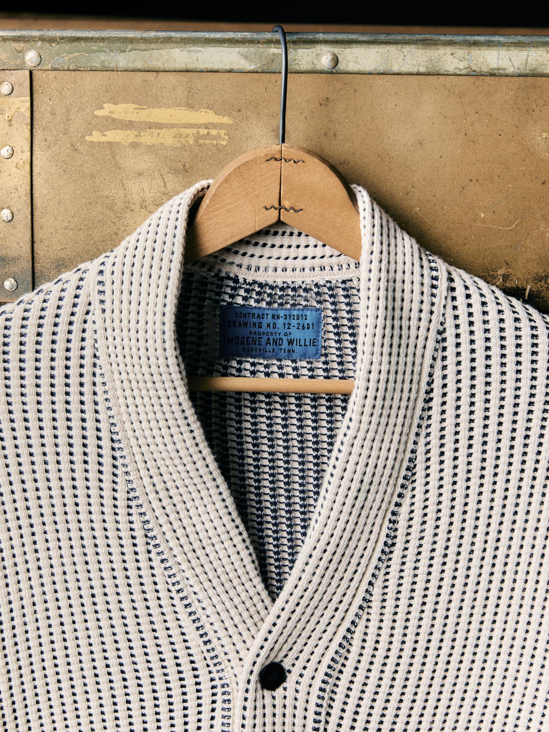 knit waffle cardigan in natural – imogene + willie