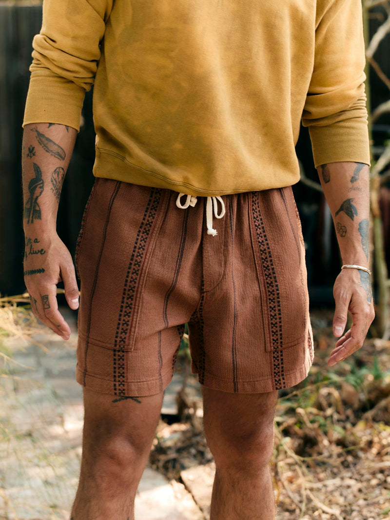 lagos lounge short in brown