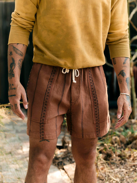 lagos lounge short in brown