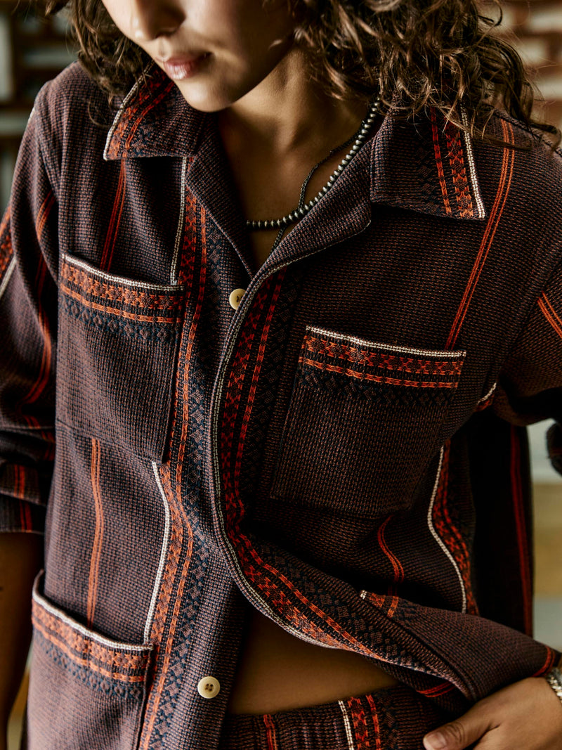 lagos woven border jacket
